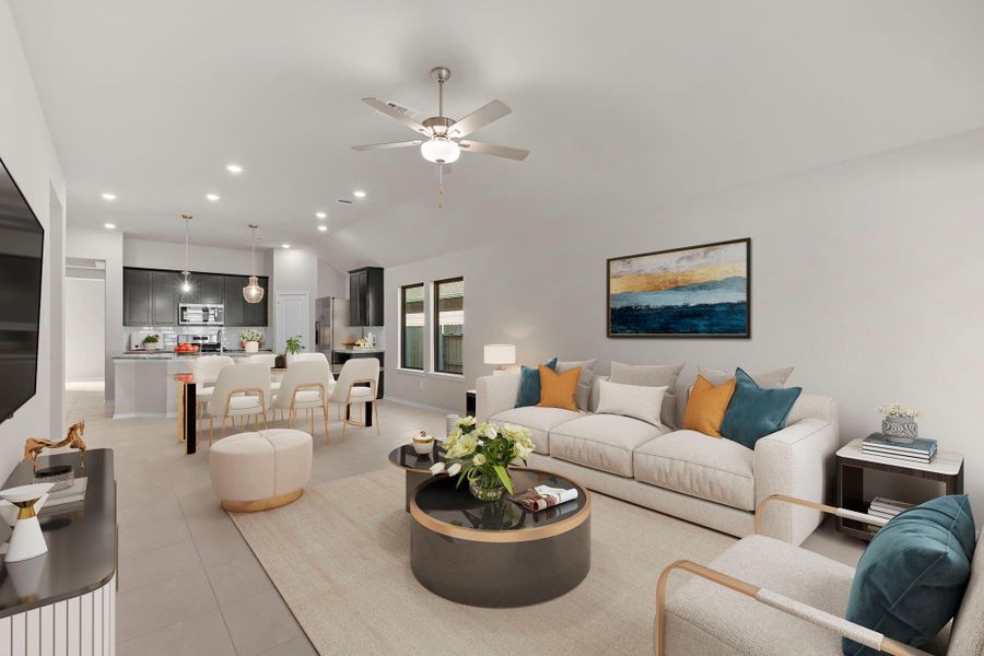 Furnished interior view inside a new home in The Meadows at Imperial Oaks, Conroe (Image 10).