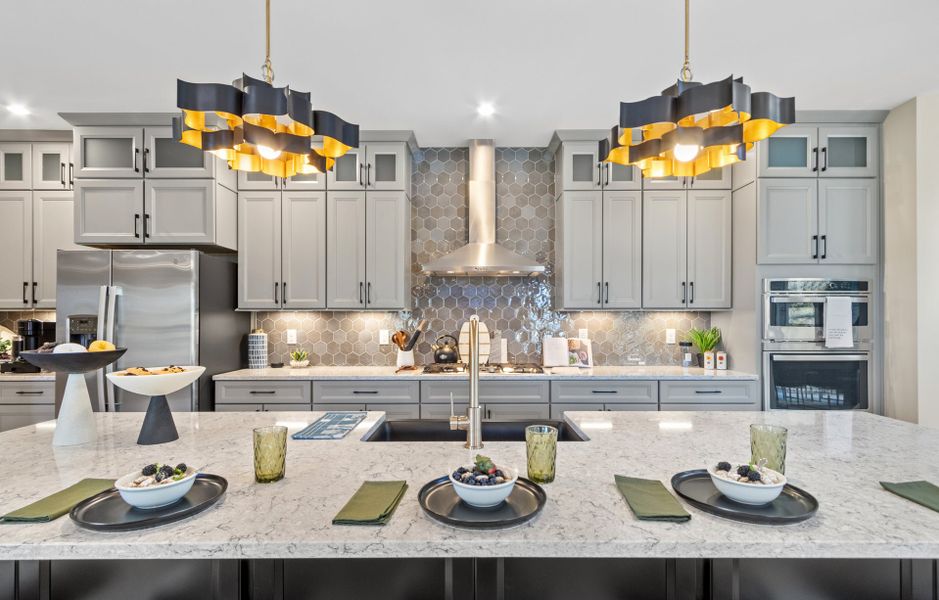 Representative furnished interior of a home built from the Huxley by Fischer Homes in Veranda Manor, Canton (Image 14).