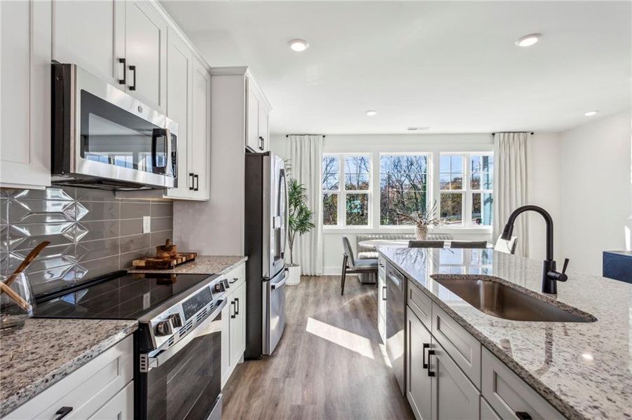 Furnished interior in a model home at Three Points at Chosewood Park in Atlanta (Image 6).