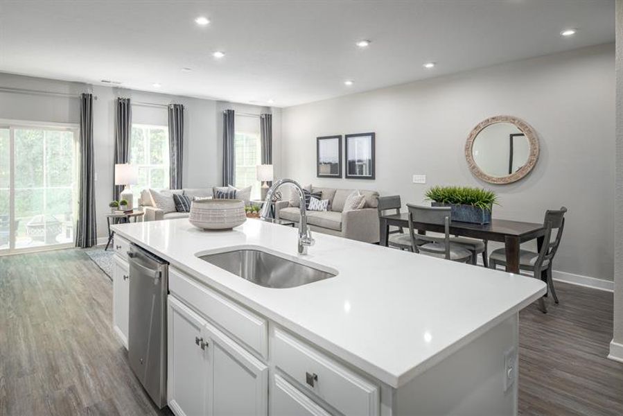 Furnished interior view inside a new home in Griffin Farm Townes, Pittsboro (Image 6).