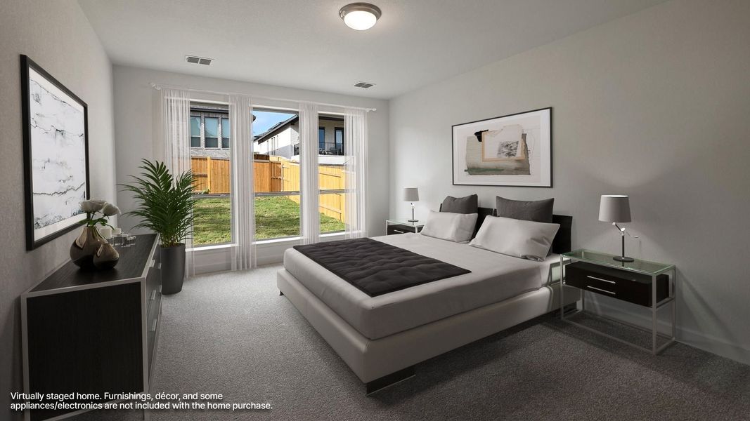 Furnished interior view inside a new home in 6 Creeks, Kyle (Image 6).