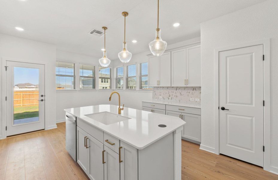 Furnished interior view inside a new home in Santa Rita Ranch, Liberty Hill (Image 12). Furnished interior view inside a new home in Santa Rita Ranch, Liberty Hill (Image 12).