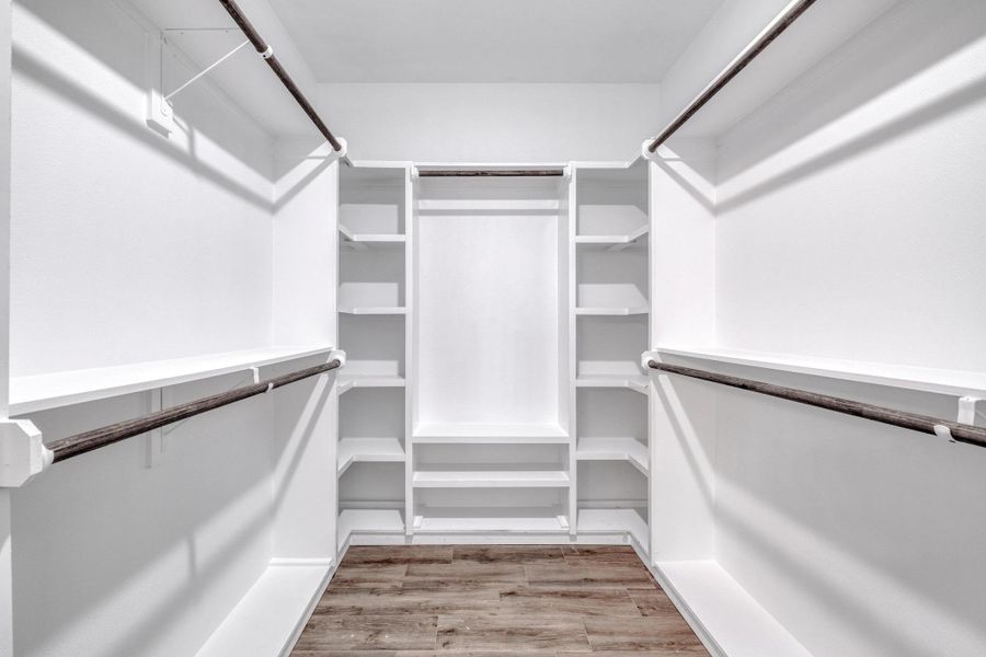 Spacious closet featuring wood finished floors