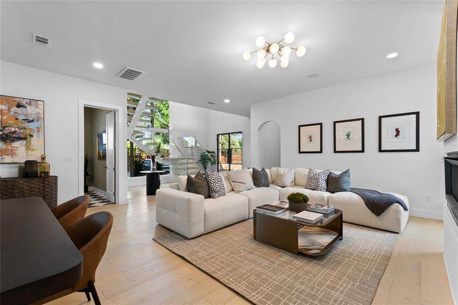 Furnished interior view inside a new home in , Dallas (Image 5).