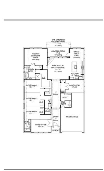 2D floor plan layout of this home in Audubon, Magnolia, TX (Image 5).