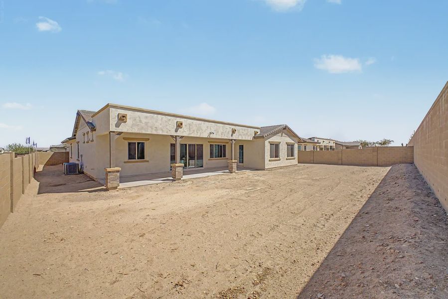 Exterior details and patio area of a home in Bellero Estates, Queen Creek (Image 28).