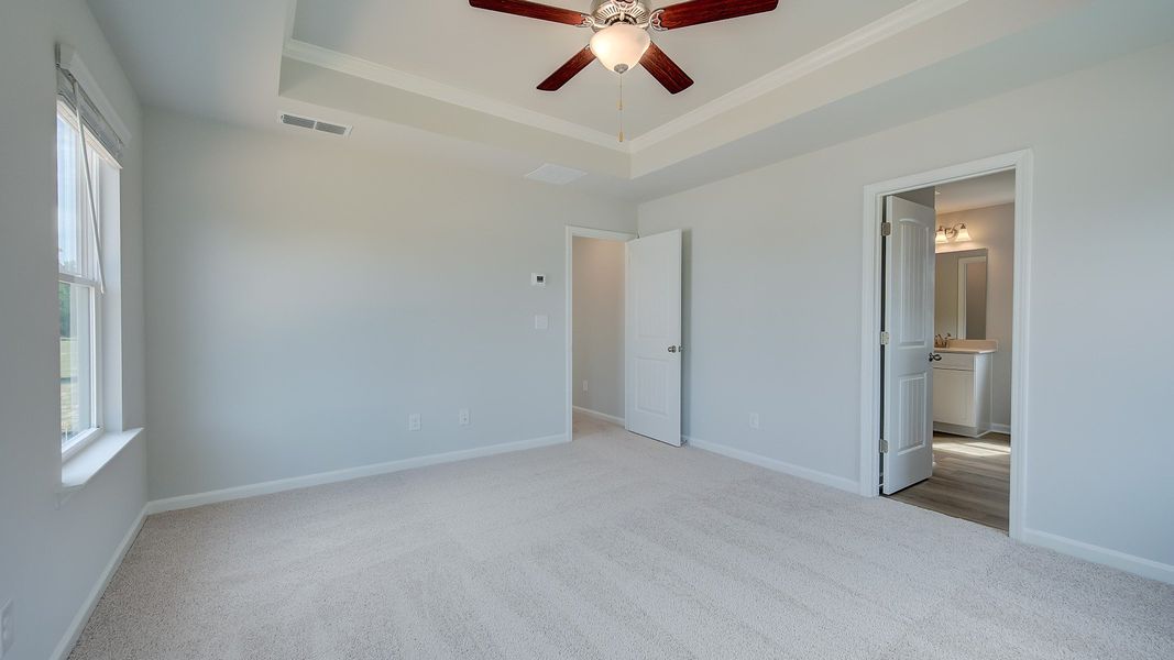 Representative furnished interior of a home built from the Kelsey by DRB Homes in Abbotts Crossing, Conyers (Image 18).