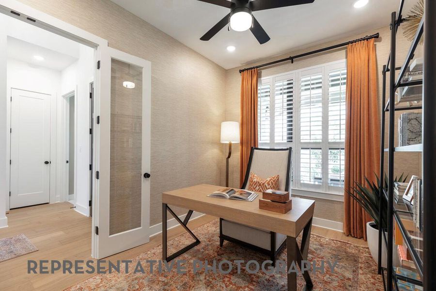Furnished interior view inside a new home in Santa Rita Ranch, Liberty Hill (Image 19).