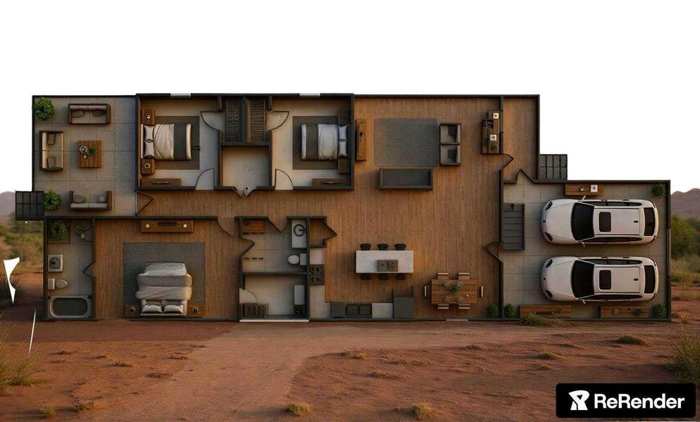 2D floor plan layout of this home in , Houston, TX (Image 3). 2D floor plan layout of this home in , Houston, TX (Image 3).