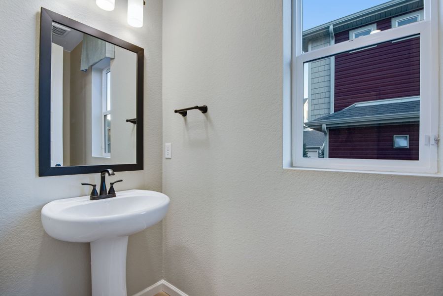 Close-up of interior finishes inside a home in Reunion, Commerce City (Image 19).