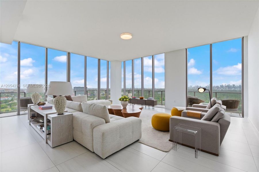 Furnished interior view inside a new home in Mr. C Residences, Miami (Image 4). Furnished interior view inside a new home in Mr. C Residences, Miami (Image 4).