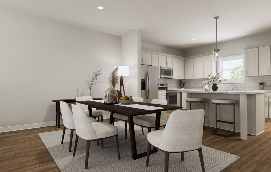 Open Dining Area in The Harrington Townhome