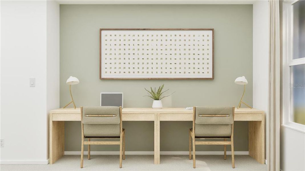 Furnished interior view inside a new home in The Glades at Crossprairie: Trail Townhomes, St. Cloud (Image 16). Furnished interior view inside a new home in The Glades at Crossprairie: Trail Townhomes, St. Cloud (Image 16).