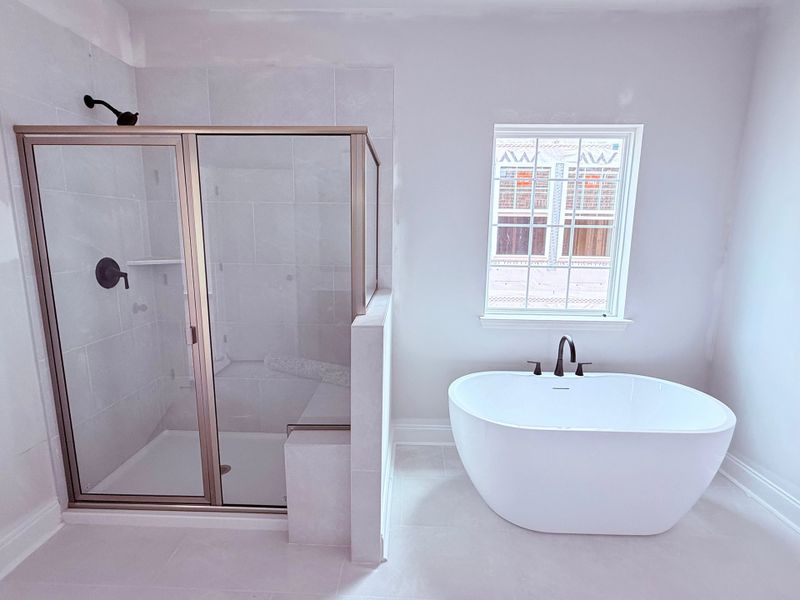 Primary Bathtub & Walk-in Shower
