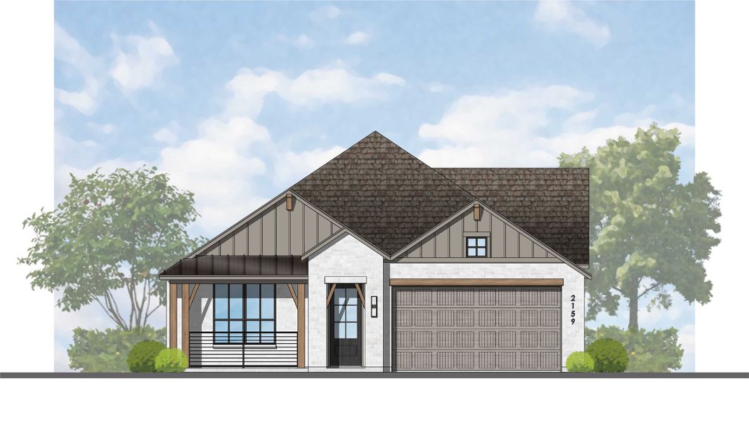 Representative rendering of the exterior for the Monet Plan by Highland Homes (Image 4).