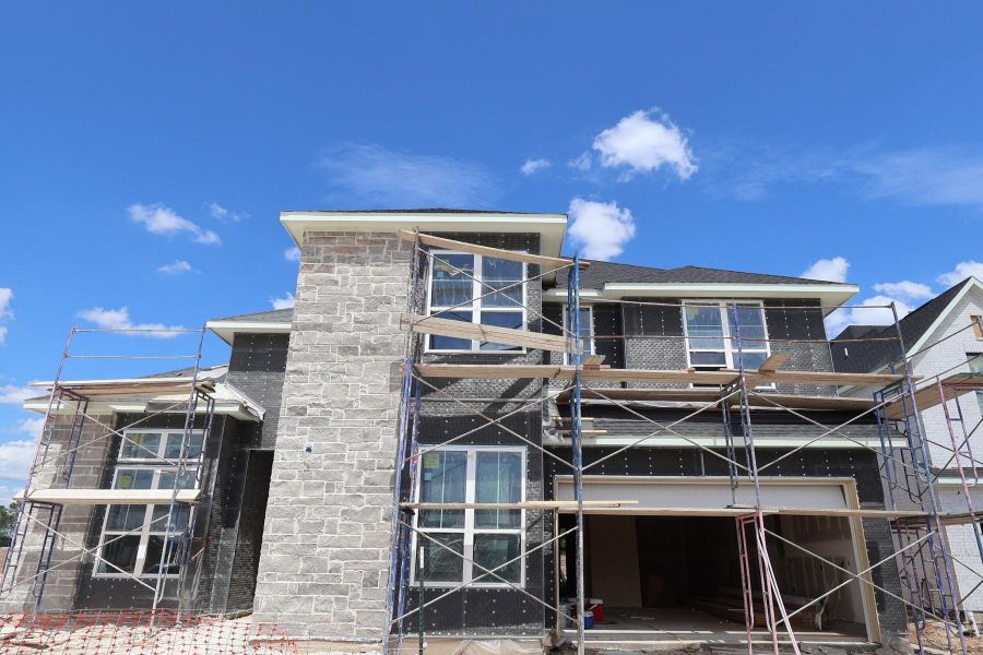 In-progress construction of a new home in Woodson’s Reserve, Spring, TX (Image 7).