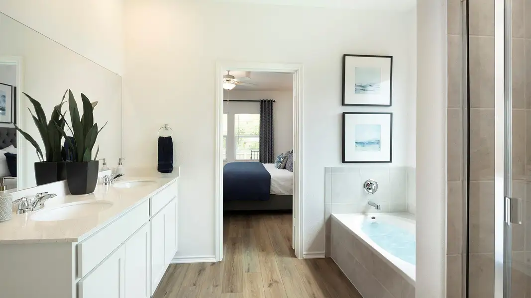 Furnished interior view inside a new home in Woodfield Preserve: Highlands Collection, Georgetown (Image 12).