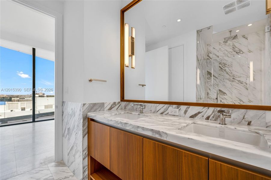 Furnished interior view inside a new home in , Miami (Image 13).