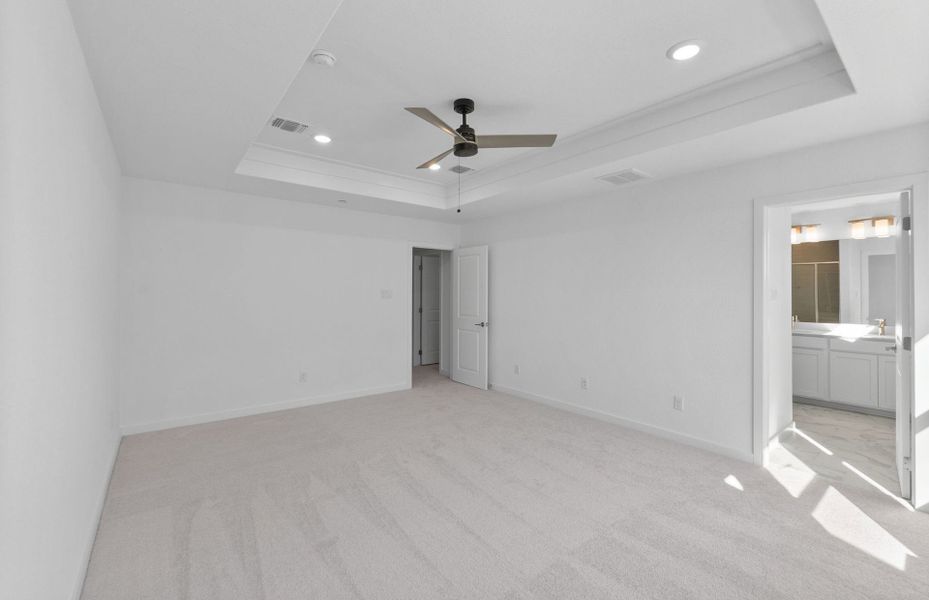 Representative unfurnished interior of a home built from the Easton by Pulte Homes in Monarch on Main, Round Rock (Image 19). Representative unfurnished interior of a home built from the Easton by Pulte Homes in Monarch on Main, Round Rock (Image 19).