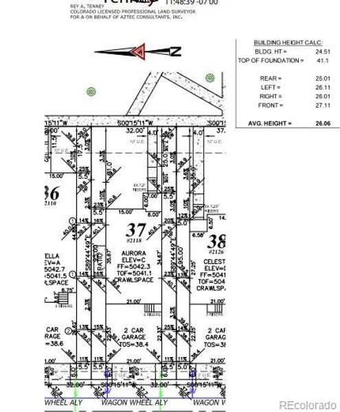 2118 Wagon Wheel Aly Plot Plan