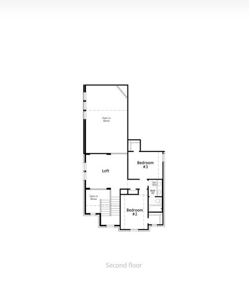 2D floor plan layout for the Lynnwood Plan by Highland Homes in Goodland: 40ft. lots, Midlothian, TX (Image 5).