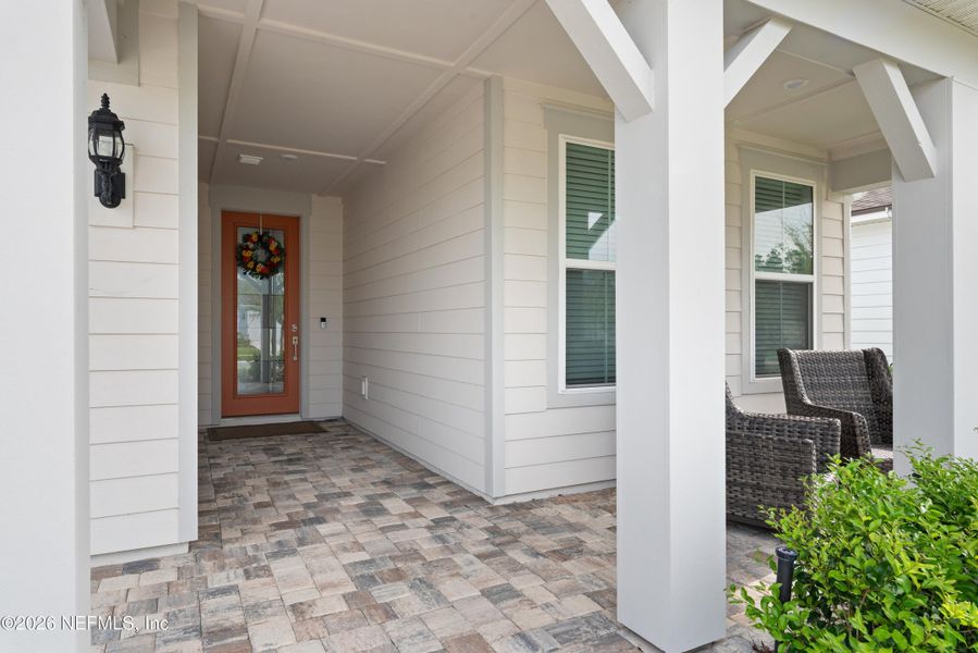 Exterior details and patio area of a home in Del Webb Nocatee, Ponte Vedra (Image 23).
