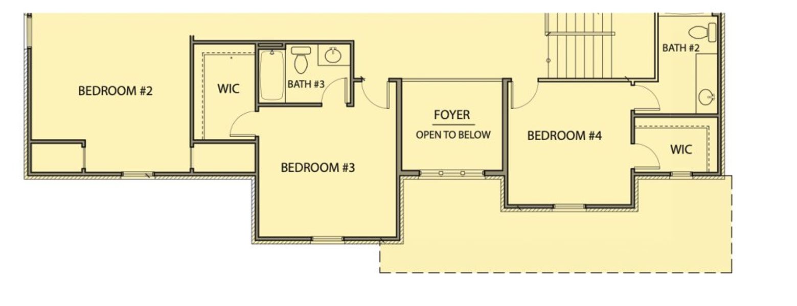 2D floor plan layout for the Adams by Kerley Family Homes in The Estates at Hurricane Pointe, Douglasville, GA (Image 11).
