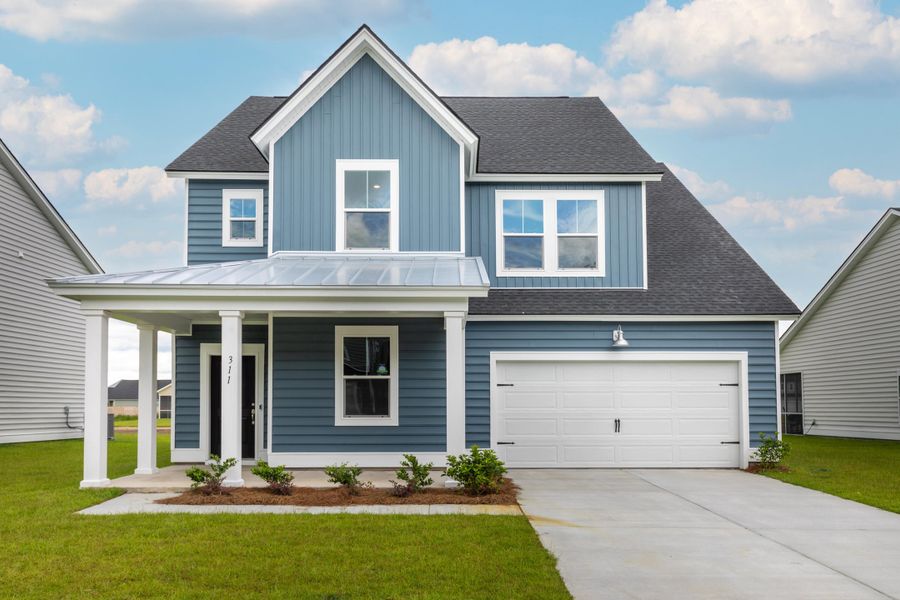 Front exterior of a new home in Sweetgrass at Summers Corner: Arbor Collection, Summerville, SC, highlighting curb appeal (Image 14).