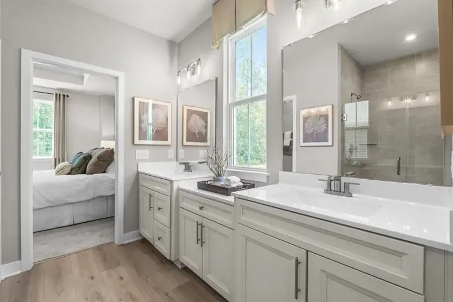 Representative furnished interior of a home built from the Silverleaf by Ryan Homes in Sterling Oaks Signature Series, Ash (Image 27). Representative furnished interior of a home built from the Silverleaf by Ryan Homes in Sterling Oaks Signature Series, Ash (Image 27).