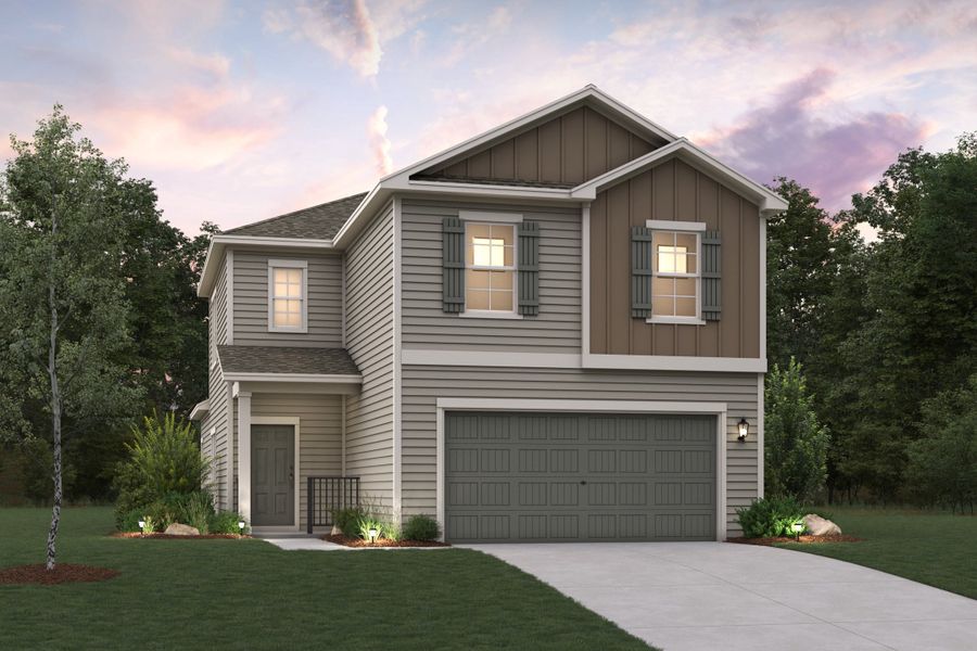 A house with a garage. A house with a garage.