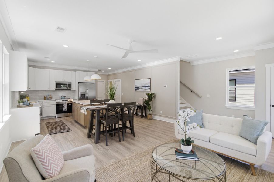 Furnished interior view inside a new home in , North Charleston (Image 6).