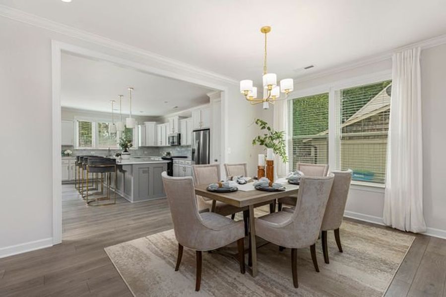 Representative furnished interior of a home built from the Huntley by True Homes in Whispering Hills, Locust (Image 6). Representative furnished interior of a home built from the Huntley by True Homes in Whispering Hills, Locust (Image 6).