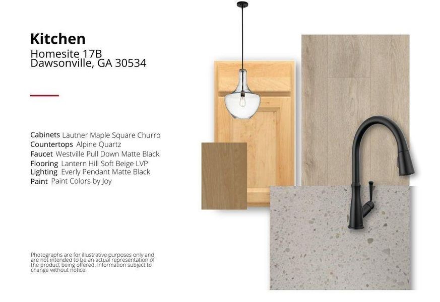 Sample of building materials used in homes in Villas at Gold Creek, Dawsonville (Image 4).