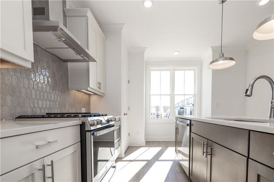 Furnished interior view inside a new home in , Buford (Image 3). Furnished interior view inside a new home in , Buford (Image 3).