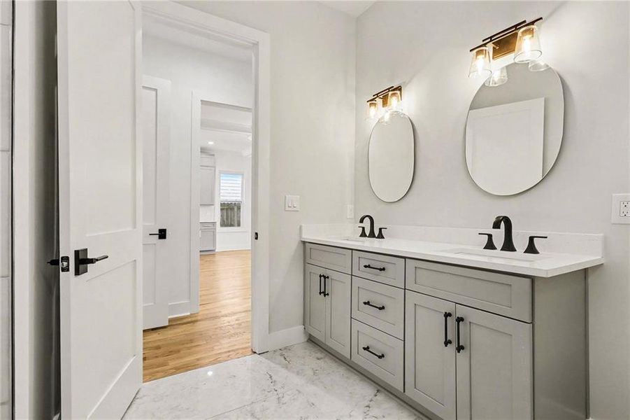 Furnished interior view inside a new home in , Atlanta (Image 21).