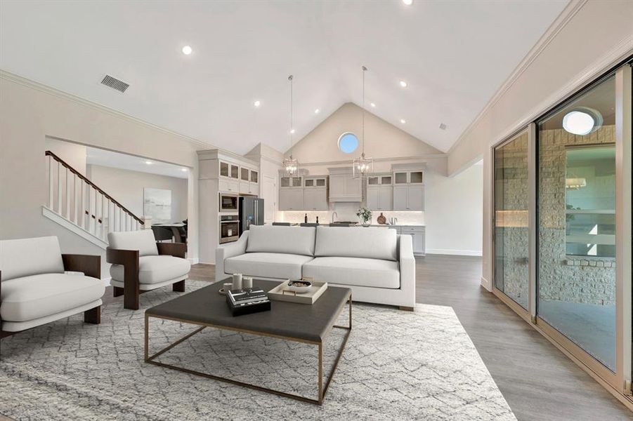 Furnished interior view inside a new home in Sterling Greene, Arlington (Image 30). Furnished interior view inside a new home in Sterling Greene, Arlington (Image 30).