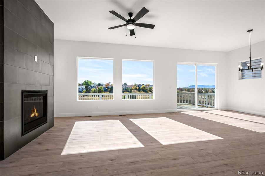 Spacious, unfurnished interior of a new home in Trailside at Cottonwood Creek, Colorado Springs (Image 21).