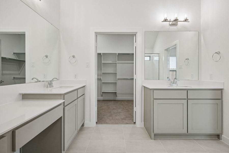 Primary Bathroom in the Gilmour II home plan by Trophy Signature Homes – REPRESENTATIVE PHOTO
