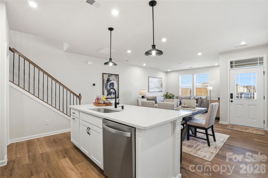 Furnished interior view inside a new home in The Townes at Cheyney, Charlotte (Image 9).