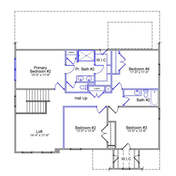2D floor plan layout of this home in Grand Park, Leland, NC (Image 4).