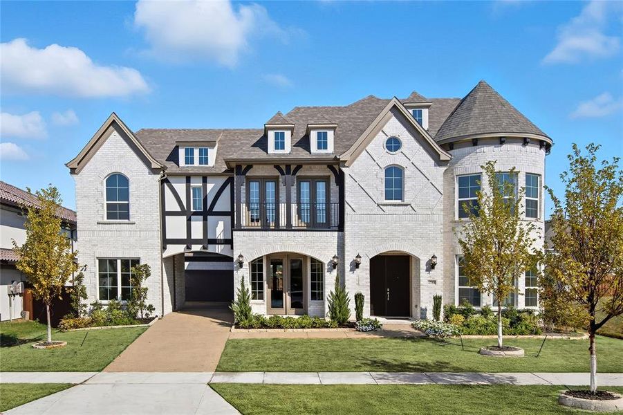 Front exterior of a new home in Silverleaf Estates in Frisco, Frisco, TX, highlighting curb appeal (Image 1).