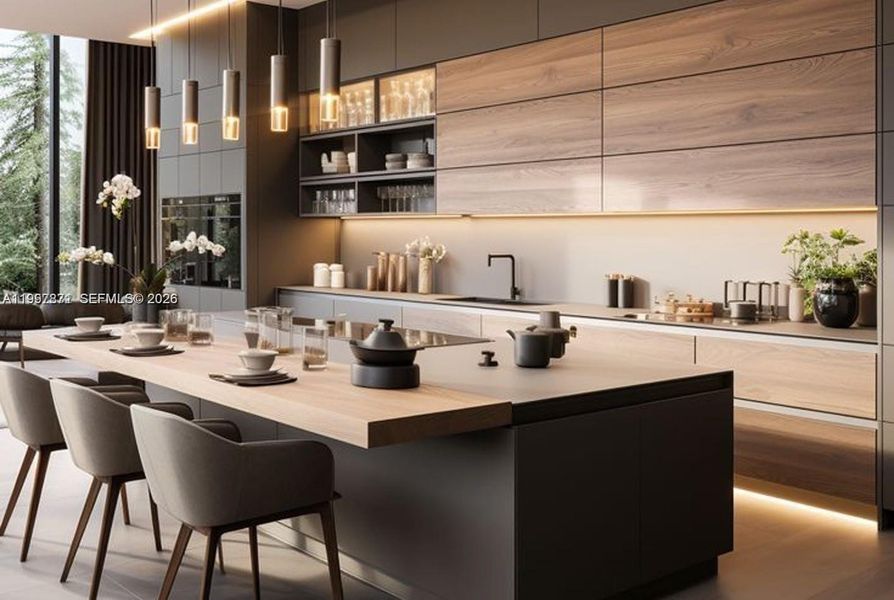 Furnished interior view inside a new home in , Miami (Image 7).