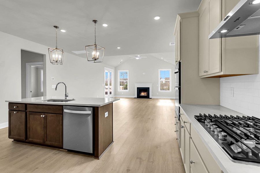 Furnished interior view inside a new home in Tidewater at Lakes of Cane Bay, Summerville (Image 5).