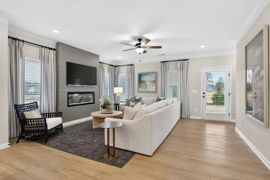 Furnished interior view inside a new home in Summerfield Place, Carrollton (Image 16). Furnished interior view inside a new home in Summerfield Place, Carrollton (Image 16).