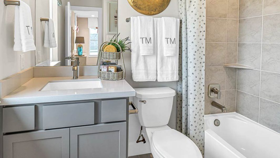 Representative furnished interior of a home built from the Camelia by Taylor Morrison in Trillium 50s, Richmond (Image 29).