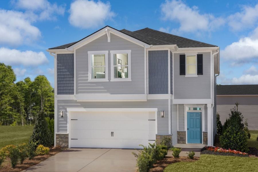 Representative exterior photo of a completed home built from the Plan 2328 Modeled by KB Home in Bellina, York, SC (Image 14).