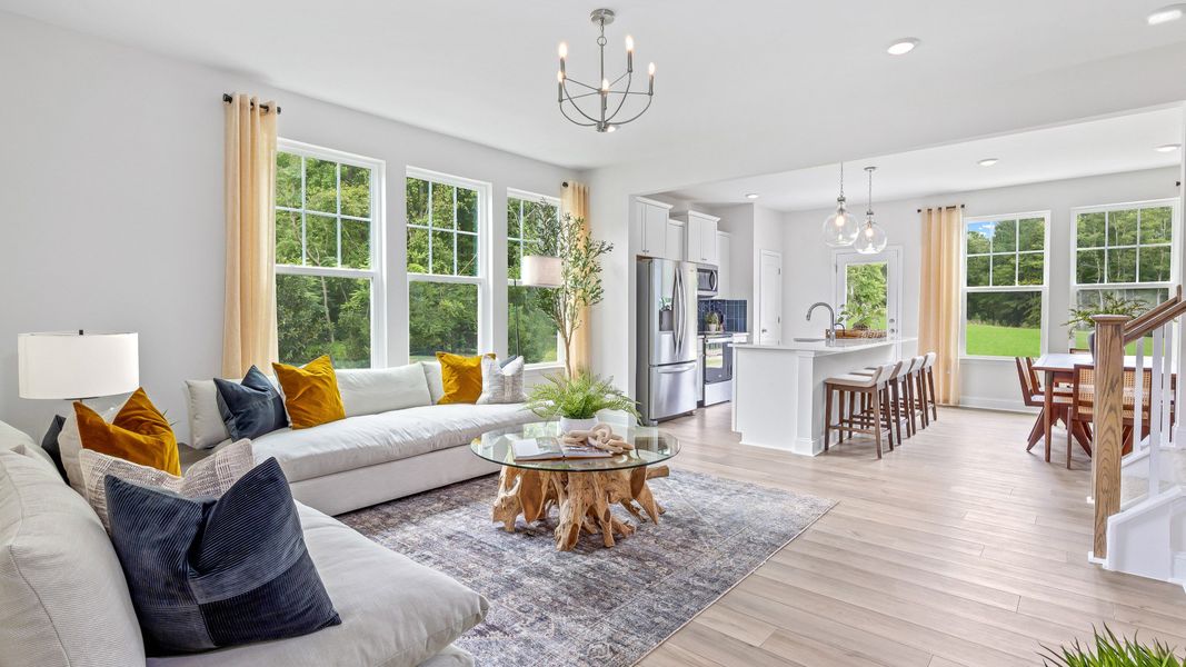 Furnished interior view inside a new home in Spring Village Townhomes, Angier (Image 16).