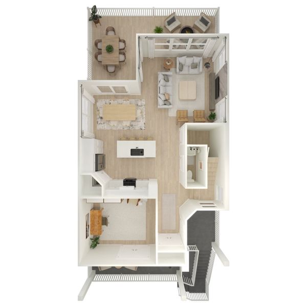 2D floor plan layout for the The Palm by K. Hovnanian® Homes in Sandy Oaks, Hilton Head Island, SC (Image 3).