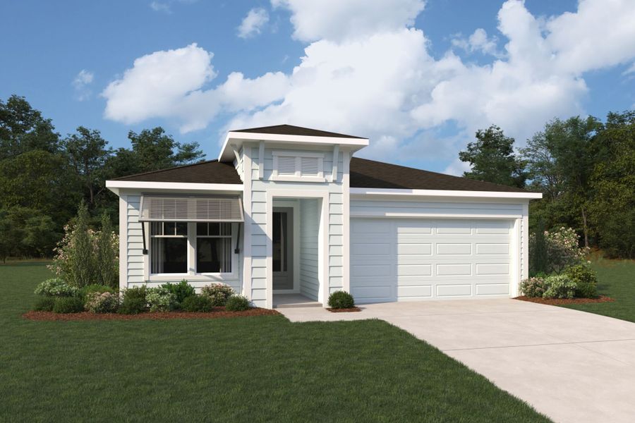 Representative exterior photo of a completed home built from the Martinique by Mattamy Homes in RiverTown, St. Johns, FL (Image 1). Representative exterior photo of a completed home built from the Martinique by Mattamy Homes in RiverTown, St. Johns, FL (Image 1).