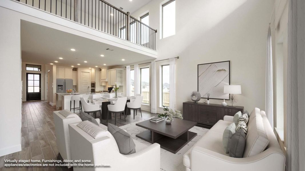 Furnished interior view inside a new home in Lariat 45', Liberty Hill (Image 6).